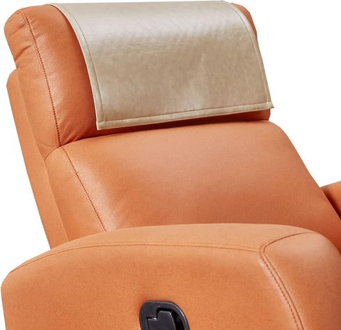 Non Slip Recliner Headrest Protector Washable Faux Leather Headrest Covers for Recliner Chair Waterproof Couch Headrest Covers for Sofa,Furniture,...