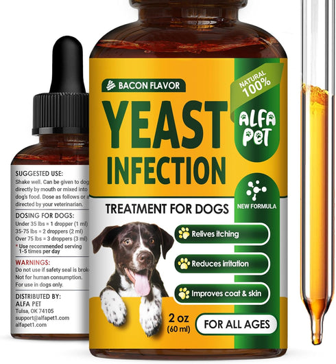 Natural Yeast Infection Treatment for Dogs • Itch Relief • Dog Allergy Relief • Inflammation Relief • Dog Ear Infection • Yeast Infection Treatmen...