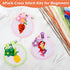 Anglekai 6Pcs Cross Stitch Kits for Beginners, Needlepoint Kits for Beginners Embroidery Starter Set, 6 Embroider Hoops and Cloth/ 6 Key Rings/Sci...