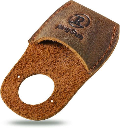 Ringsun Thumb Guard Wood Carving Tools, Leather Finger Protector, Handmade Carpenter Working Carving Kit Accessories Brown RS40...