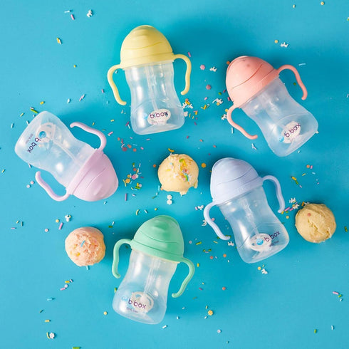 b.box Sippy Cup with Weighted Straw. Drink from any Angle, Leak Proof, Spill Proof, Easy Grip. BPA Free, Dishwasher Safe. For Babies 6m+ to Toddle...