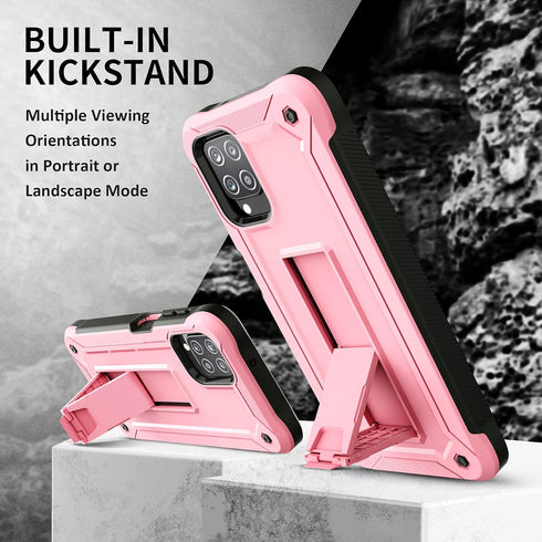 URBANITE Case for Samsung Galaxy A12 with Built-in Screen Protector, Dual Layer Shockproof Protective Phone Case, Military Grade Heavy Duty Cover ...