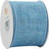HUIHUANG Blue Burlap Ribbon Wired Solid Baby Blue Wired Edge Ribbon 2.5 inch Jute Ribbon for Wreaths, Big Bows, Crafts, Swags, Tree Decoration -10...