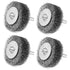 4 Pack 2 Inch Wire Brush Wheel for Drill, 0.0118" Coarse Crimped Carbon Steel Wire,1/4 Inch Round Shank, Wire Brush Drill Attachments,Heavy Duty W...