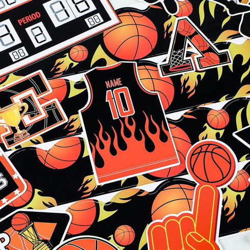 gisgfim 36pcs Basketball Bulletin Board Decoration Basketball Theme Bulletin Boarders It’s Game Time Basketball Cut-Outs Sports Bulletin Board Dec...