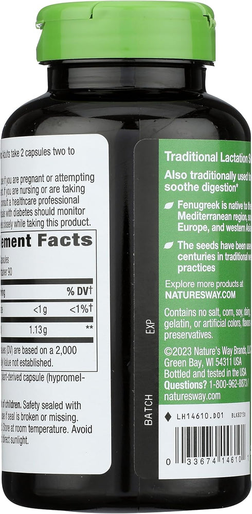 NATURES WAY Fenugreek Seed, 180 CT...