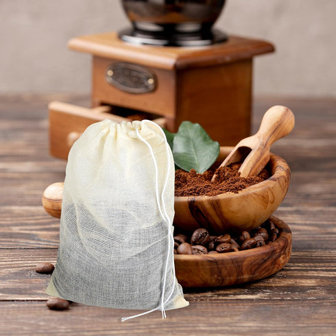 Spice Bags for Cooking Reusable,30PCS Muslin Tea Bags with Drawstring Empty Sachet Bags Cheese Cloth Bags for Spices 4x6 Inch...