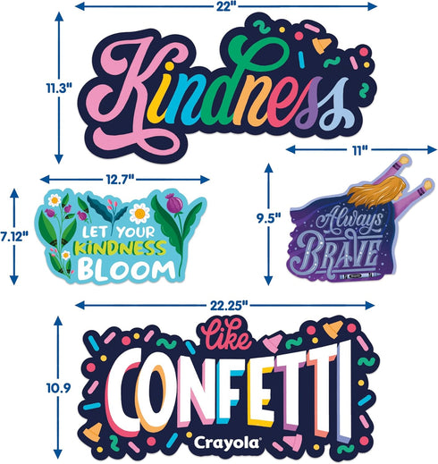Eureka Crayola Colors of Kindness Classroom Bulletin Board Set for Teachers, 21 Pieces...