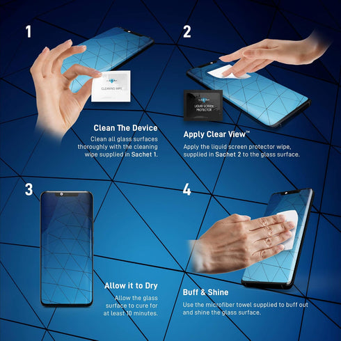 CLEARVIEW Liquid Glass Screen Protector | Covers up to 6 Devices | for All Smartphones Tablets and Watches...