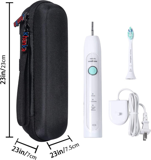 khanka Hard Electric Toothbrush Travel Case with 2 Pack Toothpaste Cap, Compatible with Philips Sonicare ProtectiveClean 4100 5100 5300 6100 6500,...