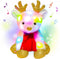 Cuteoy White Reindeer LED Musical Stuffed Animal Light-up Singing Plush Elf Adjustable Volume Lullaby Plushies Birthday Christmas Toy Gifts for Ki...