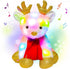 Cuteoy White Reindeer LED Musical Stuffed Animal Light-up Singing Plush Elf Adjustable Volume Lullaby Plushies Birthday Christmas Toy Gifts for Ki...