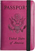 Passport Holder Cover Wallet Travel Essentials RFID Blocking Leather Card Case International Must Haves Travel Accessories for Women Men(101#Purpl...