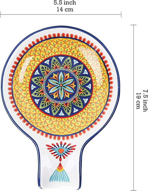 Bico Havana Spoon Rest for Stove Top, Ceramic Spoon Holder for Kitchen Counter, Easy to Clean Coffee Spoon Rest Dishwasher Safe, Kitchen Cooking U...