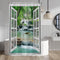 Baocicco Nature Landscape Shower Curtain Summer Forest River Jungle Waterfall Lake Window Scenery Shower Curtains Decorative for Bathroom Waterpro...
