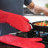 BPA-Free Silicone Oven Mitts Ultra Heat Resistant up to 500°F - Oven Mitts with Thick Cotton Liner - Long Slip Resistant Pot Holders, Flexible Ove...