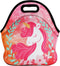 Violet Mist Cute Unicorn Neoprene Lunch Bag Pink Reusable Lunch Box Insulated Lunch Bags Tote Thermal Waterproof Lunch Handbag with Zipper Picnic ...