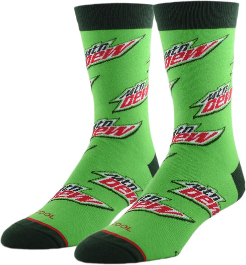 Cool Socks Novelty Crew Dress Sock, Food, Pepsi and Mountain Dew, Funny Silly...