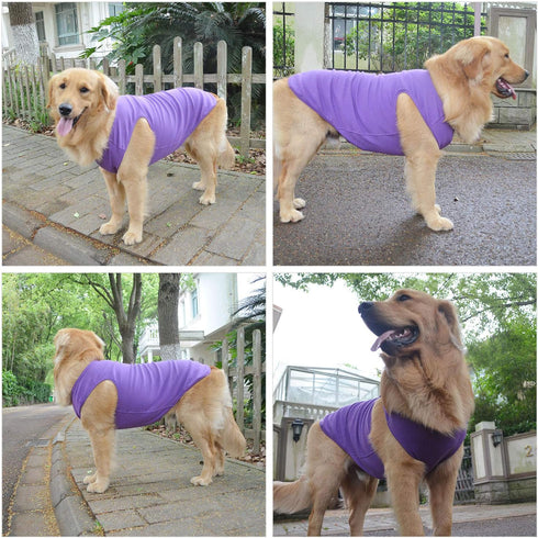 Lovelonglong 2019 Summer Pet Clothing, Dog Clothes Blank T-Shirts Ribbed Tanks Top Thread Vests for Bulldog Large Medium Small Dogs 100% Cotton Pu...