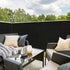 SUNLAX 3'x10' Black Balcony Privacy Screen Fence Windscreen Cover Fabric Shade Netting Mesh Cloth with Grommets UV Protection for Patio, Backyard,...
