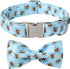 Maca Bates Blue Bee Dog Collar with Bow Bowtie for Dogs Bow Tie Adjustable Breakaway Blue Collars Accessories Birthday Gift for Small Medium Large...
