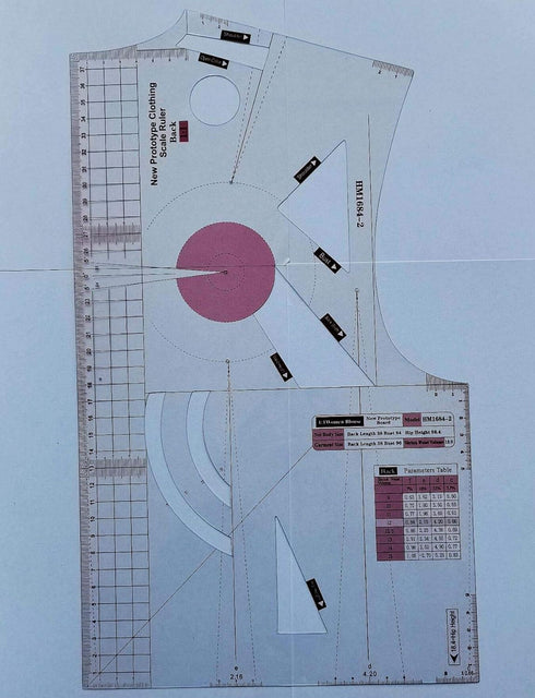HONEYSEW 1:1 Fashion Design Ruler for Women Blouse Cloth Design School Student Teching Apparel Drawing Templete Garment Prototype Sewing Ruler Mod...