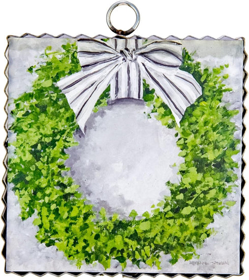 The Round Top Collection - Gallery Boxwood Wreath Mini- Metal/Wood...