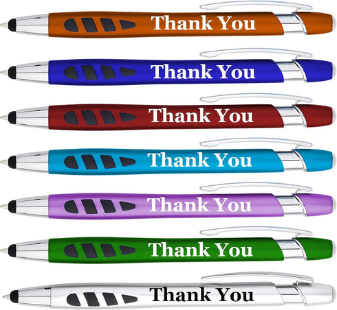 Thank You Greeting Gift Stylus Pens for Touchscreen Devices - 2 in 1 Multifunction Pen - for Employee Appreciation, Bulk Gifts for Business Events...