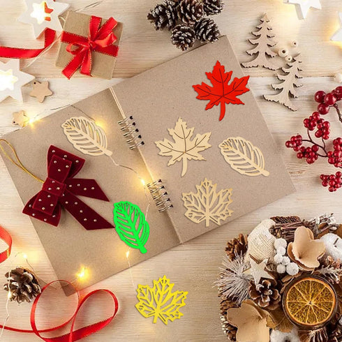 Honbay 60PCS Hollow Out Unfinished Blank Maple Leaves Wood Pieces Wood Slices Wood Chips Wooden Maple Shaped Embellishments Fall Leaf Wood Cutouts...