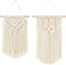 Mkono 2 Pcs Macrame Wall Hanging Boho Wall Art Decor Woven Chic Bohemian Room Decor for Bedroom Nursery Living Room Dorm Apartment, Small Size 13"...