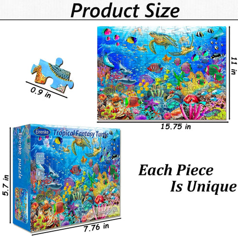 Puzzles for Kids Ages 4-6 6-8 Year Old - Underwater World - 100 Pieces for Kids Cool Ocean Scene Jigsaw Puzzle for Toddler Children Learning Educa...