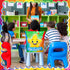 2 Pieces Star Student Chair Cover for Kids Colorful Seat Cover for Classroom Star Chair Cover for Classroom Office Home Party School, 18.9 x 15.75...