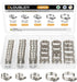 45PCS Hose Clamp Assortment Kit - Stainless Steel Hose Clamps with Worm Gear, Adjustable 1/4'' to 1-1/8'' (6-29mm) for Plumbing, Automotive, and M...