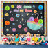 TaoBary 96 Pcs April Showers Bring May Flowers Bulletin Board Cutouts with 3D Tissue Paper Flower Spring Bulletin Board Classroom Decoration for S...