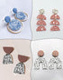 Puocaon Clay Silk Screen Stencils - 10 Pcs Marble Pattern Reusable Silk Screen Stencils for Polymer Clay Jewelry Making, Terrazzo Fluid Trendy Pol...