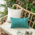 Woaboy Set of 2 Outdoor Waterproof Throw Pillow Covers Decorative Farmhouse Pillowcase Solid Cushion Cases for Bed Sofa Couch Car Living Room Turq...