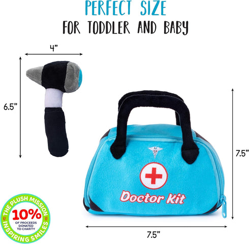 Talking Plush Toy Doctor Kit for Toddlers | Doctor Playset | Kid Doctor Set | Doctor Kit for Toddlers | Dr Kit | Includes Talking Blood Pressure M...