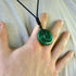 Malachite Necklace Natural Malachite Stone April Birthstone Necklace Azurite Malachite Crystals Pendant Healing Aura Reiki Spiritual Jewelry...