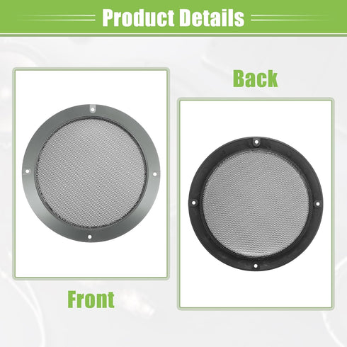 ACROPIX Universal 4" 6.5" Speaker Grills Cover Mesh Round 4 inch 6.5 inch Audio Speaker Subwoofer Guard Protector Case with Mounting Screws Iron G...