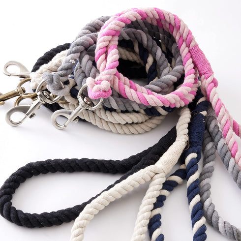 HonestBaby Collars and Leash Sets Braided and Vegan Suede for Dogs Organic Cotton for Pets, Soft Pink/Bright Pink, One Size...