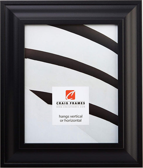 Craig Frames 21834700BK 4 by 10-Inch Picture Frame, Smooth Wrap Finish, 2-Inch Wide, Black...