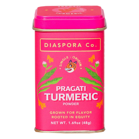Diaspora Co. Pragati Turmeric | Single-Origin Turmeric Powder | Bright & Floral | 48g Everyday Tin...