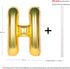 Letter Balloons 40 Inch Giant Jumbo Helium Foil Mylar for Party Decorations Gold H...