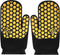 J H Heat Resistant Oven Glove:EN407 Certified 932 °F, 2 Layers Silicone Coating, Oven Mitts for Cooking, Kitchen, Fireplace,Camping, Grilling, 1 P...