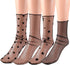 BESTOYARD 4 Pairs Women Ankle High Socks Sheer Slouch Socks Transparent Lace Socks, Black, Medium...