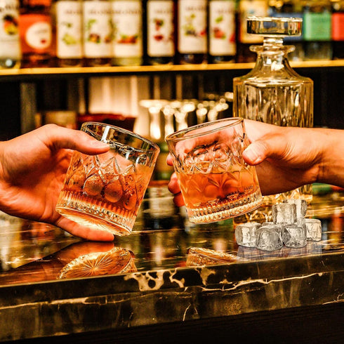 PARACITY Whiskey Glasses Set of 2,christmas gift, Old Fashioned Glasses, Rocks Glasses, Bourbon, Suitable for use in Bars, Parties, and Homes, The...