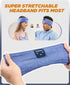 Perytong Bluetooth Headband Headphones, Sleep Headphones Bluetooth for Side Sleepers - Sleeping Headphones Comfortable Headband with Thin Speaker ...