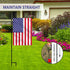 YEAHOME Garden Flag Stand Holder, Premium Yard Flag Holder Weather-Proof Metal Powder-Coated Flagpole for American Flag, Christmas Garden Flag, Ou...