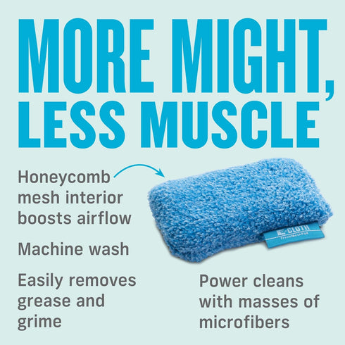 E-Cloth Fresh Mesh Pad, Premium Microfiber Non-scratch Kitchen Dish Scrub Sponge, Blue, 2 Pack...
