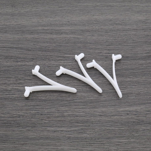 12pcs Pool Butterfly Clip V Clip Pool Attachment Clip for Skimmer Net Leaf Rake Brush Pool Supply Vacuum Head White Resin 5.3x4cm...